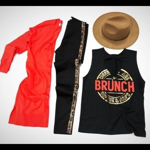 Women’s size Large Black Cutout Brunch Tee